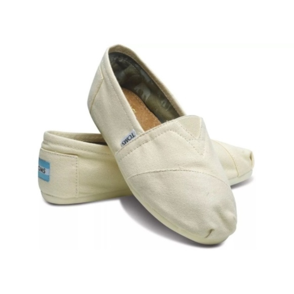 Toms Classics Men's Natural Canvas Slip on Shoes